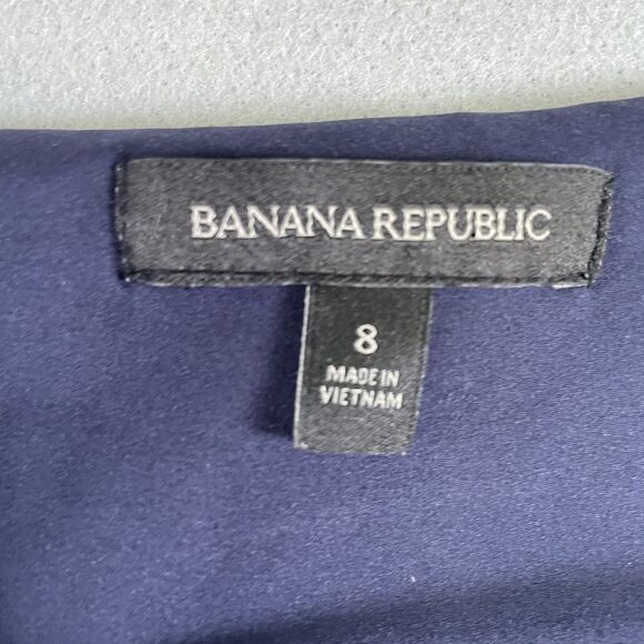 Banana Republic Flutter Sleeve Long Dress Sz 8 Blue Coquette Fairy Flowy - Picture 2 of 14